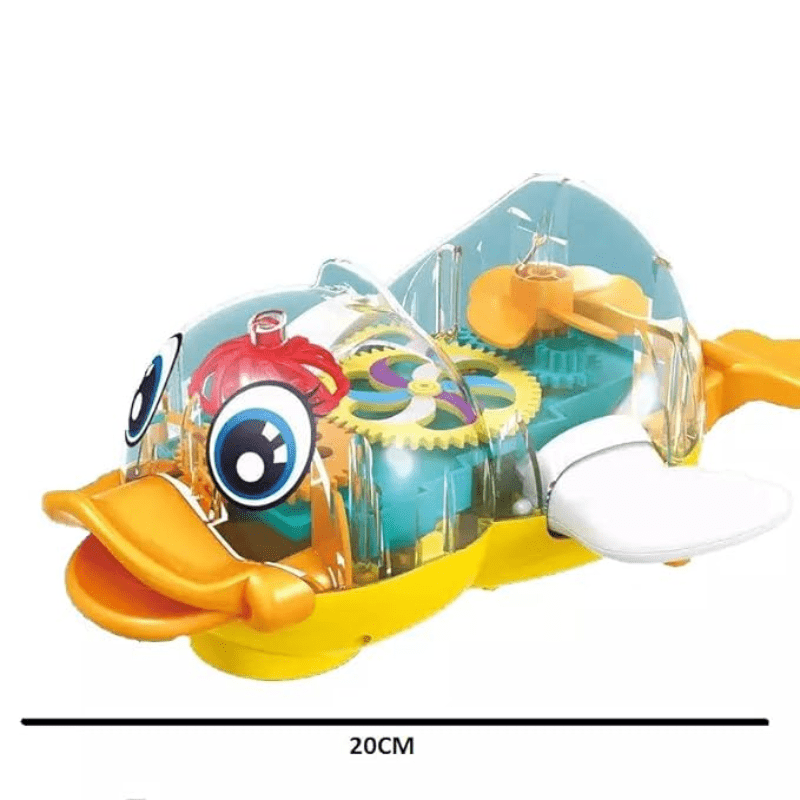 Battery Operated Transparent Gear Duck Car Vehicle Toy for Kids