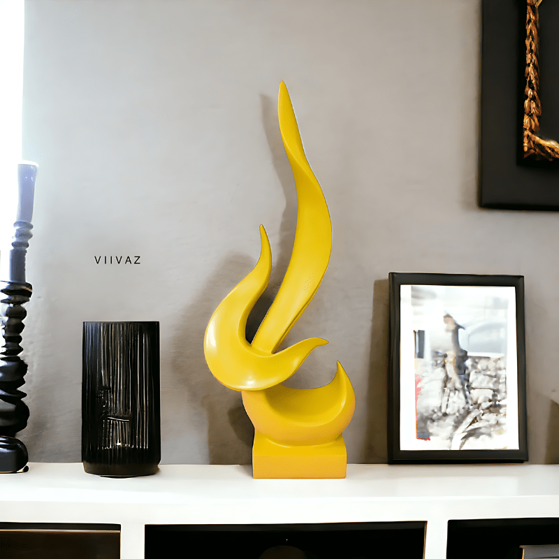 Modern Decoration Statue Living Room Home Accessories Decor Sculpture Yellow