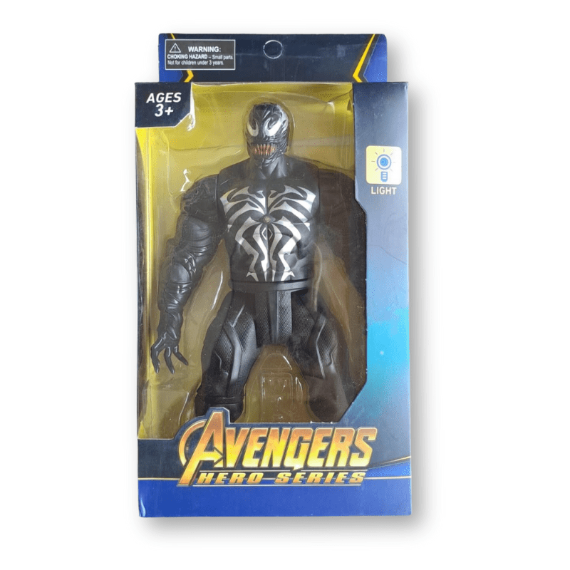 Venom Marvel Action Figure Toy Set for Kids with Weapon and LED Light