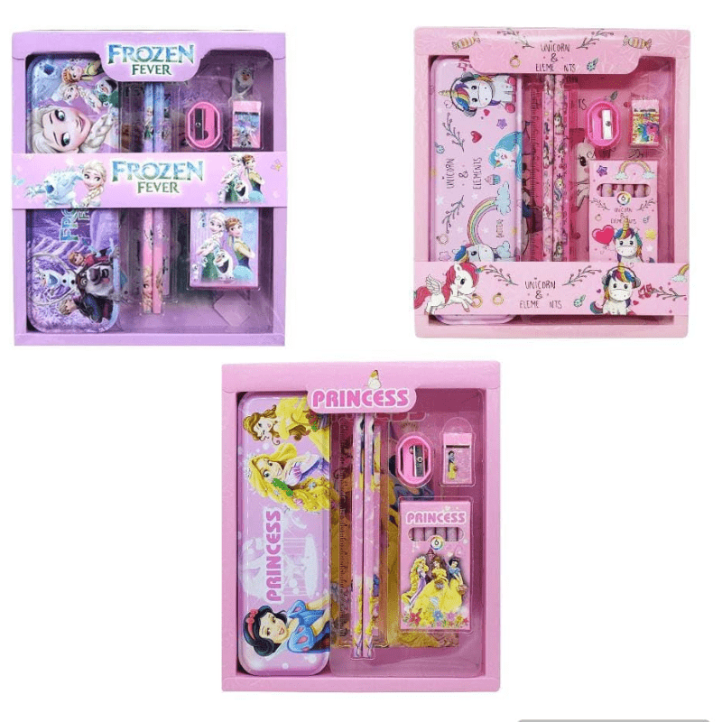 8 in 1 Frozen Stationery Set for Kids in Multicolor