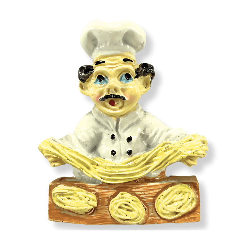 Resin magnet representing a chef at the work table(FM2)