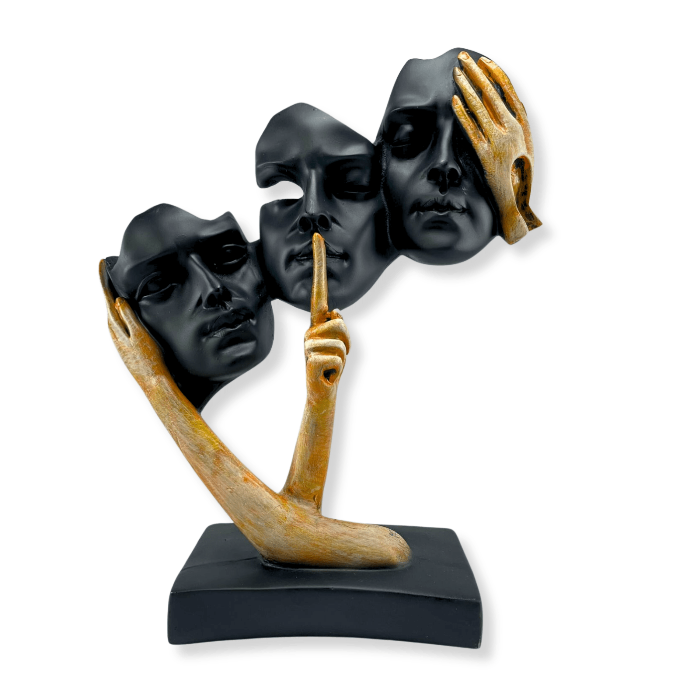 Human Face with Hand Showpiece Sculpture Statue RM 22