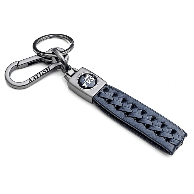 LEATHER KEYCHAIN AND KEYRING COMPATIBLE WITH TVS K45 (2)