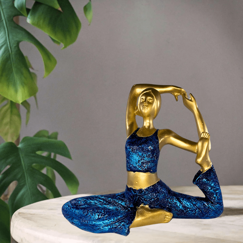 Yoga Lady Poses Statue for Home Decor Showpiece