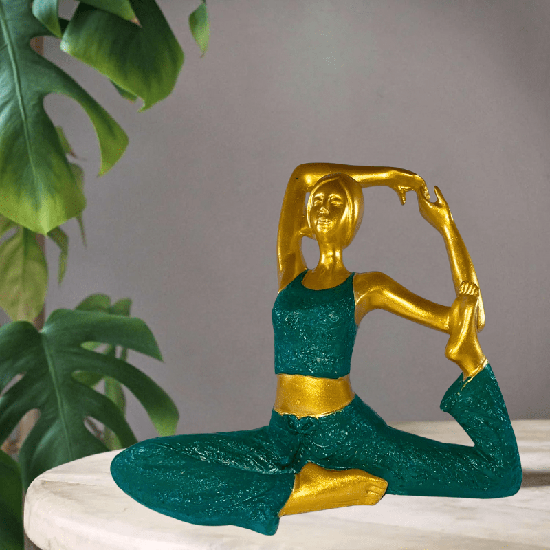 Yoga Lady Poses Statue for Home Decor Showpiece