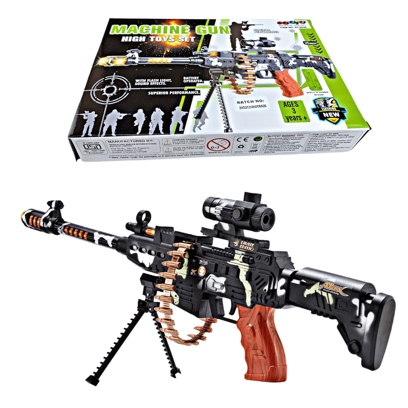 Machine Gun Toy with LED Flashing Lights (2)