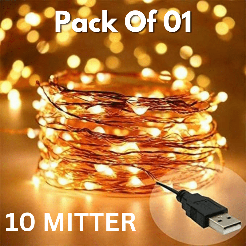 10M USB Powered Led Light for Diwali Warm White