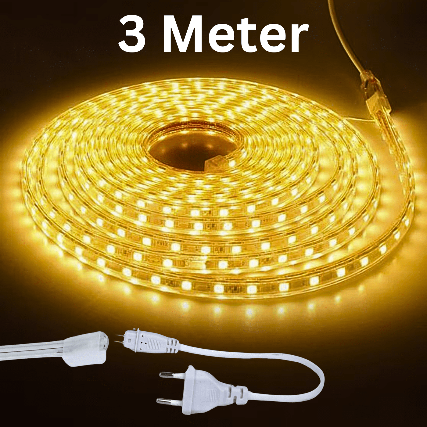 Waterproof warm white rope LED light for decorative use outdoors