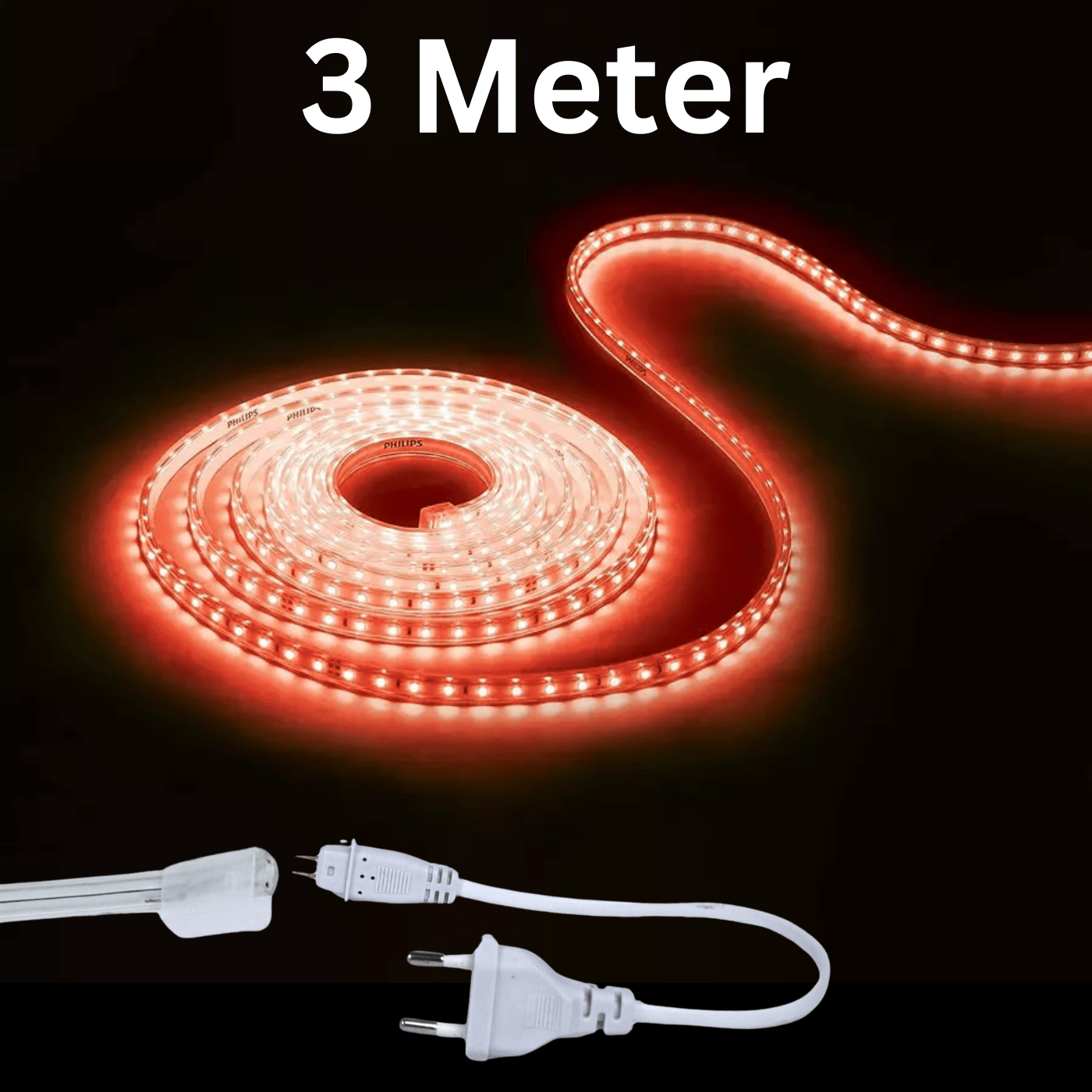 Red waterproof LED rope light for festive home and outdoor decoration