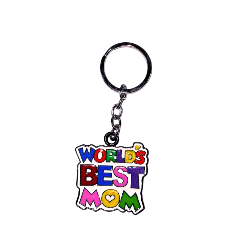 Worlds Best Mom Metal Keychain K74