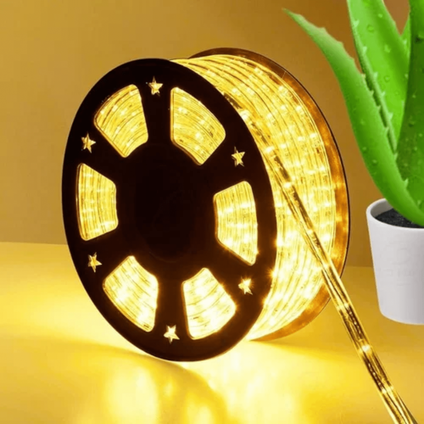 Rope LED Light Waterproof for Decoration Amber Color