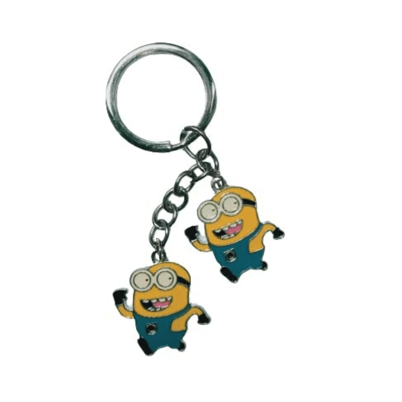 Anti Rust Premium Stainless Steel Two Cute Minions Keychain K38