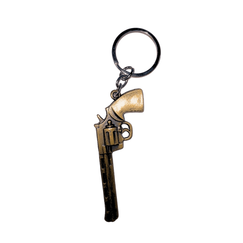 Battle Gun Revolver Alloy Metal Keychain K59